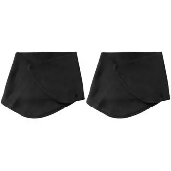 Женский зимний флисовый шейный шарф ветрозащитный шарф для занятий спортом на открытом воздухе (черный) #C