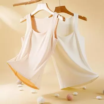 Женский зимний французский жилет: Нижнее белье с подкладкой, плюс бархатное утолщенное с начесом XXL