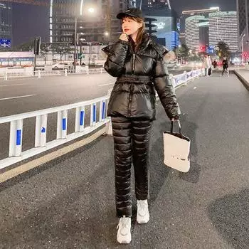 Женский зимний комплект для активного отдыха на природе, горнолыжный костюм, теплая куртка + брюки, комплект из 2 предметов 2XL