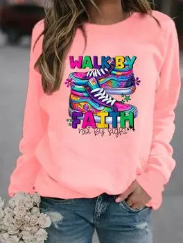 Женский зимний модный пуловер с круглым вырезом и длинными рукавами, украшенный различными популярными узорами S