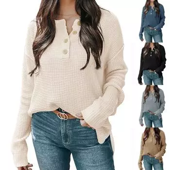 Женский зимний однотонный свитер, пуловер, кардиган на пуговицах L бежевый