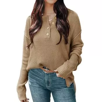 Женский зимний повседневный свитер, однотонный универсальный теплый пуловер, кардиган, женский топ S армия зеленый