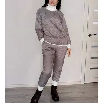 Женский зимний пушистый теплый костюм, теплый свитер + теплые штаны, комплект из 2 предметов XXXXL