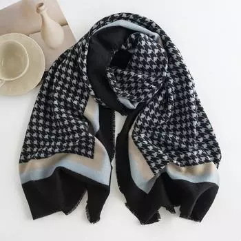 Женский зимний рождественский вязаный шерстяной нагрудник, универсальный полноценный толстый теплый шарф 190x70cm