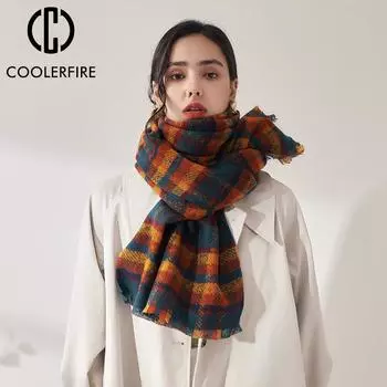 Женский зимний шарф, модные повседневные роскошные брендовые шали, согревающий шейный шарф, женское кашемировое одеяло, кашемировый шарф, уличный AC2128 180cm чёрный