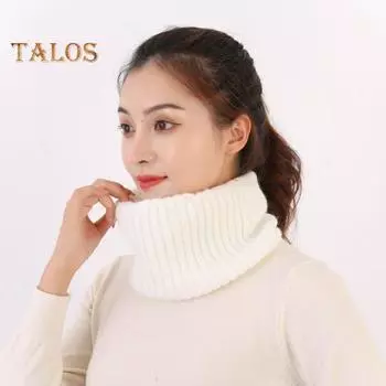 Женский зимний шарф, толстый вязаный, теплый, однотонный, ветрозащитный, эластичный, противоусадочный, мягкий, легкий, моющийся, защита шеи, удержание тепла, деформация шеи розовый