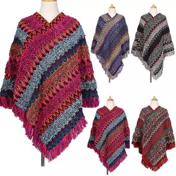 Женский зимний шерстяной мягкий теплый шарф с кисточками, вязаная шаль, шарф серый