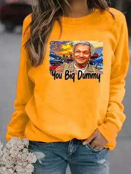 Женский зимний свитер с круглым вырезом и длинными рукавами, украшенный сочетанием популярных узоров S