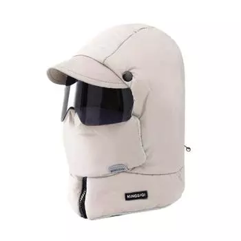 Женский зимний теплый шарф с капюшоном, интегрированный ветрозащитный ветрозащитный зимний бархатный защитные очки Artifact Ma M8Y7 Black-1pcs