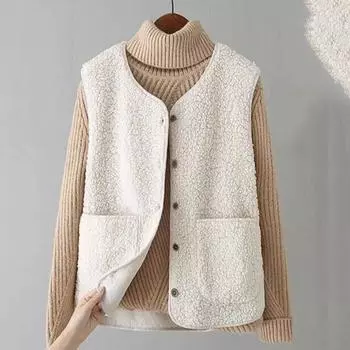 Женский зимний теплый жилет без рукавов большого размера с подкладкой, утолщенный жилет 5XL