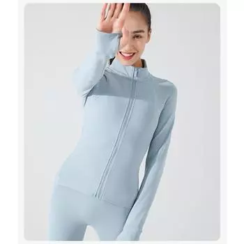 Женский зимний утепленный топ для фитнеса с длинным рукавом для занятий бегом и йогой S хаки