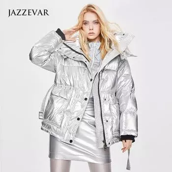 Женский зимний утолщенный тонкий теплый пуховик со средней и длинной талией на белом утином пуху на шнуровке S розовый