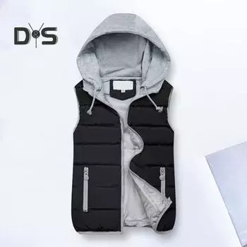 Женский зимний жилет, пальто с капюшоном, соответствующий цвету, застежка-молния, на шнурке, без рукавов, мягкий толстый водонепроницаемый ветрозащитный мягкий теплый женский жилет M вино красного