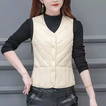 Женский зимний жилет с подкладкой, сплошной цвет, без рукавов, толстый, мягкий, облегающий, однобортный кардиган с V-образным вырезом, ветрозащитный, теплый женский жилет XL вино красного