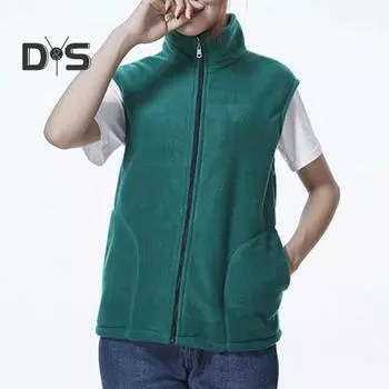 Женский зимний жилет с воротником-стойкой, защитой шеи, без рукавов, однотонный, на молнии, кардиган, толстый плюш, мягкие карманы, жилет для мам среднего возраста 2XL серый