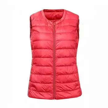 Женский зимний жилет, сверхлегкий двусторонний теплый жилет без рукавов, жилет 7XL, пальто S