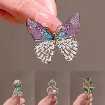 Женский значок, цветок, бабочка, жемчуг, модные булавки для пальто, броши, нагрудник, аксессуары K