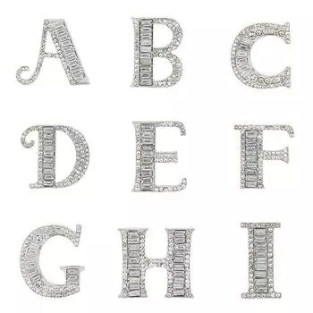 Женский значок, модные значащие инициалы, имя, буквы, булавки для пальто, нагрудные броши, аксессуары