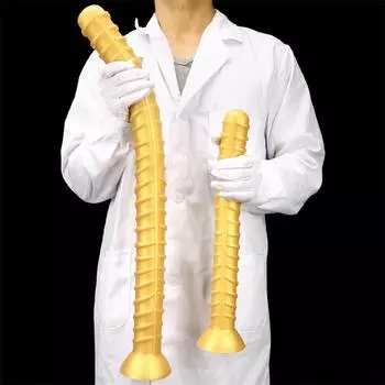 Женский золотой силиконовый стальной удлиненный задний анальный штекер, полоска для анального расширения, мастурбатор S