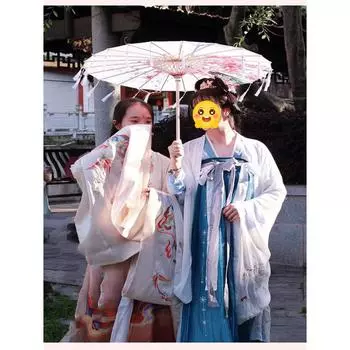 Женский зонтик из шелковой ткани, античный зонтик с кисточками Ханфу, зонтик для танцевальных выступлений, реквизит для фотографий, зонтик для рукоделия, древний точечный масляный бумажный зонт