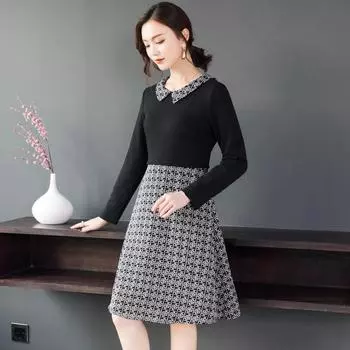 Женское элегантное платье-футляр с эффектом похудения 2023 года, осень/зима больших размеров 5XL