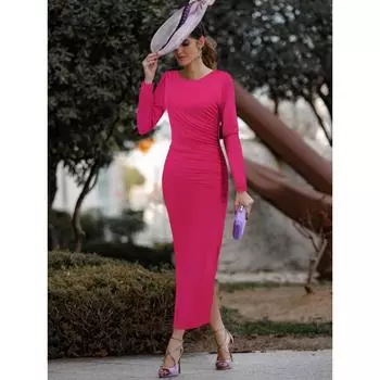 Женское элегантное плиссированное облегающее платье сексуальное платье на бедрах S зелёный