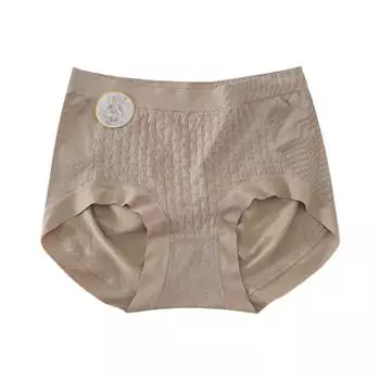 Женское антибактериальное нижнее белье с высокой талией, облегающее живот, бесшовное дышащее треугольное нижнее белье M