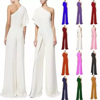 Женское банкетное платье, комбинезон, сексуальные женские брюки с подвесным вырезом L чёрный