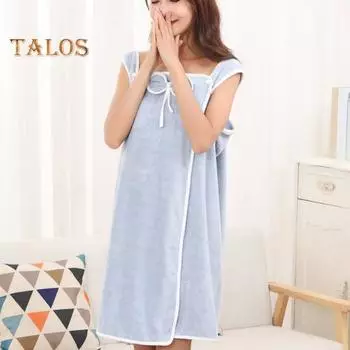 Женское банное полотенце с застежкой на пуговицы, спа-ванное полотенце, мягкий быстросохнущий халат для душа для дома фиолетовый