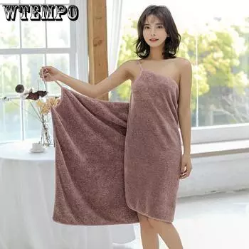 Женское банное полотенце, впитывающая банная юбка со слингом, банное полотенце, халаты для пляжного спа-салона, юбки для ванны бежевый