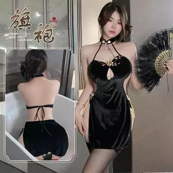 Женское бархатное нижнее белье ципао с вышивкой цветущей сливы Picture Color