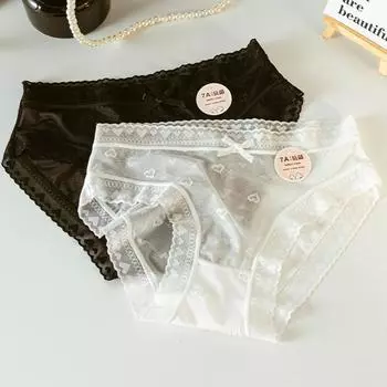 Женское бесшовное нижнее белье Hipster No Show Невидимое нижнее белье Ice Silk Stretch Трусики бикини Трусики M синий