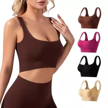 Женское бесшовное нижнее белье с лямкой на бретельках и бюстгальтером с подкладкой M чёрный