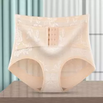 Женское бесшовное нижнее белье с утягивающим эффектом на бедрах и средней талией, компрессионное, стягивающее талию, дышащее, удобное, антибактериальное, треугольное белье M чёрный