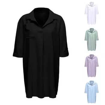 Женское бикини, прикрытие, платье, пляжный купальный костюм, мешковатая туника, топы, футболка L чёрный