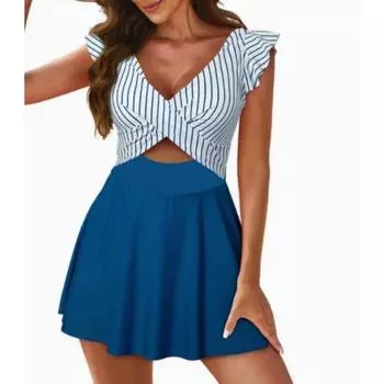 Женское бикини, сексуальный купальный костюм с высокой талией, пляжный купальник, женский летний купальник S