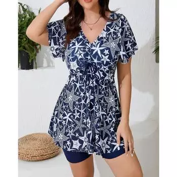 Женское бикини, сексуальный купальный костюм с высокой талией, пляжный купальник, женский летний купальник S тёмно-синий