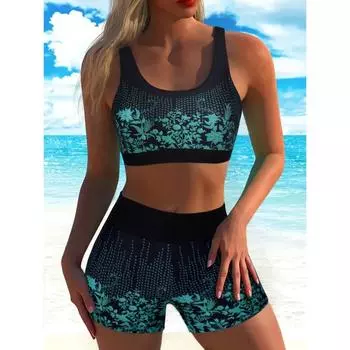 Женское бикини, сексуальный купальный костюм с высокой талией, пляжный купальник, женский летний купальник S