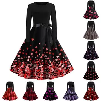 Женское блестящее платье с круглым вырезом, семь рукавов, платья с пайетками, рождественские платья XXL