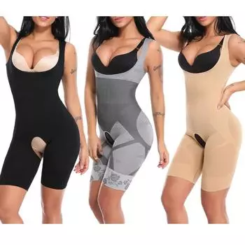 Женское боди без рукавов на подкладке, базовые стринги, корректирующее белье приталенного кроя L