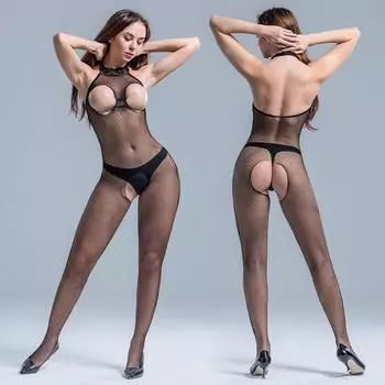 Женское боди в сеточку, боди, чулки больших размеров, эротические сексуальные костюмы с вырезами, экзотические боди, нижнее белье