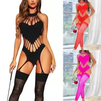 Женское боди в сеточку, нижнее белье для женщин, озорные сексуальные колготки, наряды One size