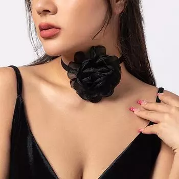 Женское богемное винтажное регулируемое тканевое колье-чокер с цветочной лентой, ювелирные изделия на шею