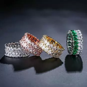 Женское большое широкое двухрядное кольцо в стиле бохо с каплевидным камнем, роскошное модное серебряное, золотое, обручальное кольцо с любовью, винтажные обручальные кольца 4 золотой