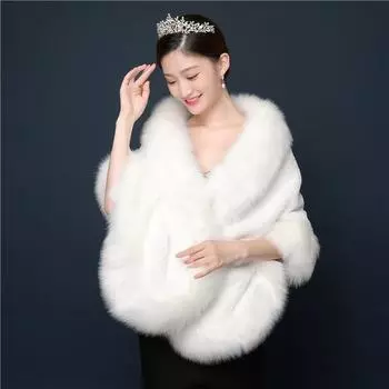 Женское болеро, свадебная шаль, накидка из искусственного меха, болеро, свадебные накидки, вечернее зимнее теплое болеро цвета слоновой кости, накидка для подружки невесты, свадебные куртки