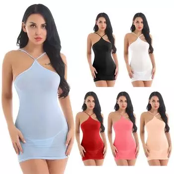 Женское цельное прозрачное прозрачное без бретелек микро-мини длинное платье-топ для ночного клуба белый