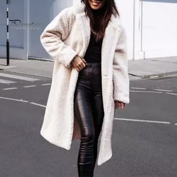 Женское длинное пальто, однотонное, с длинным рукавом, с капюшоном, зимнее, осеннее, на одной пуговице, плюшевое пальто для работы, вечеринки, свидания L хаки