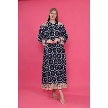 Женское длинное платье из вискозы больших размеров