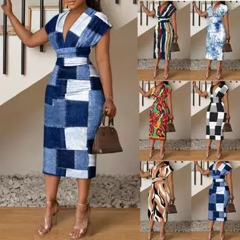 Женское длинное платье с V-образным вырезом и высокой талией, осень 2024 г. M красный