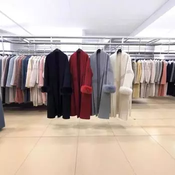 Женское длинное свободное и тонкое универсальное повседневное шерстяное пальто осень S